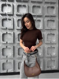 Жіночий топ коричневого кольору 31638