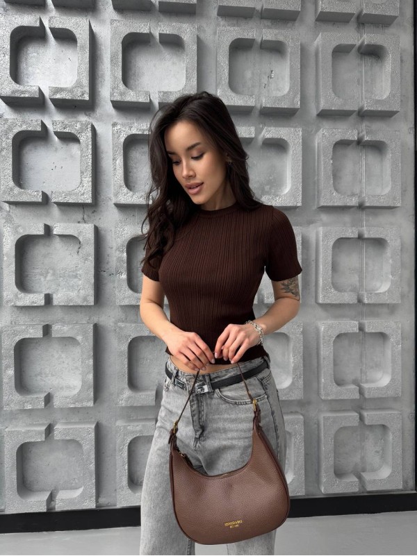 Жіночий топ коричневого кольору 31638