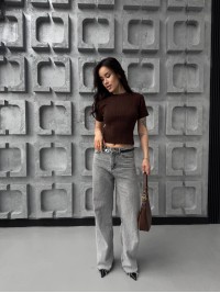 Жіночий топ коричневого кольору 31638