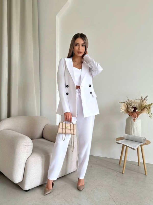 Костюм-трійка молочного кольору 31651