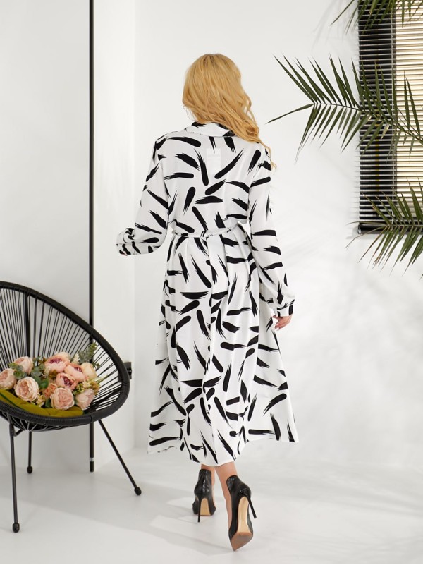 Легка сукня-сорочка бiлого кольору 31754