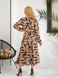 Легка сукня-сорочка бежевого кольору 31755