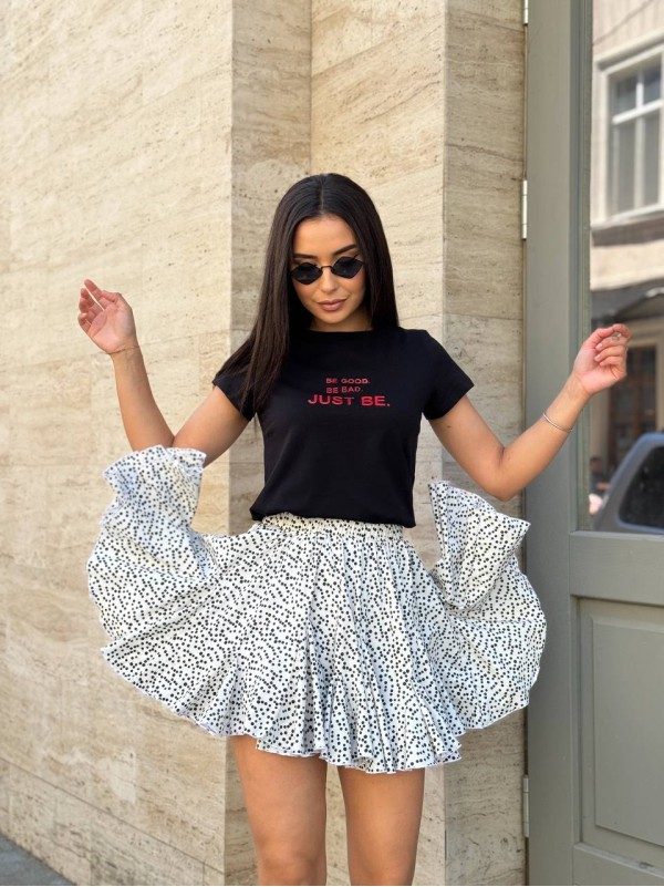 Базова жіноча футболка з написом чорного кольору 31765