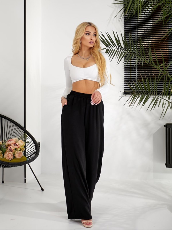 Жіночі прогулянковi штани чорного кольору 31785