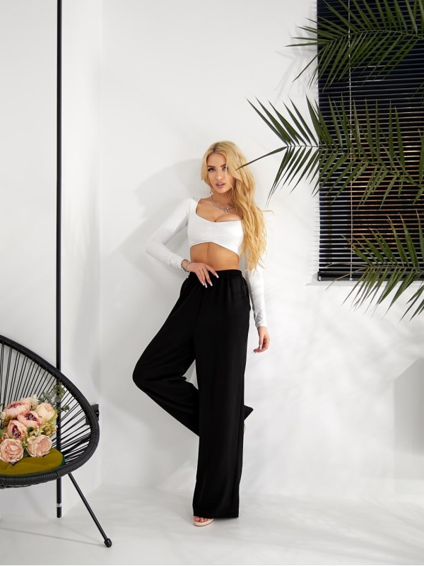 Жіночі прогулянковi штани чорного кольору 31785