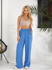 Жіночі прогулянковi штани блакитного кольору 31789