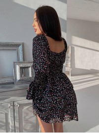 Легка сукня міні чорного кольору 31832