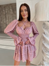 Легка сукня міні рожевого кольору 31833