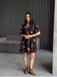 Легка сукня міні чорного кольору 31874