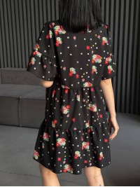 Легка сукня міні чорного кольору 31874