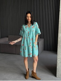 Легка сукня міні м'ятного кольору 31875