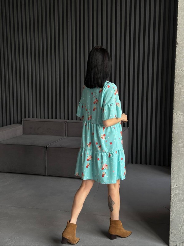 Легка сукня міні м'ятного кольору 31875