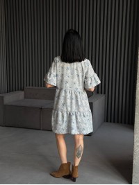 Легка сукня міні сiрого кольору 31876