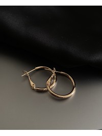 Сережки кільця класичні золотого кольору 31895