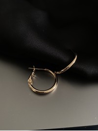 Сережки кільця класичні золотого кольору 31895