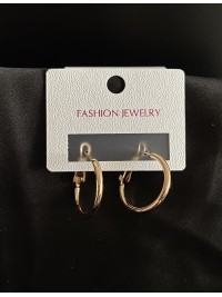 Сережки кільця класичні золотого кольору 31895