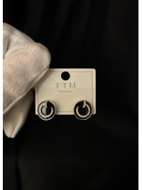 Сережки "Гвоздики" срібного кольору 31899