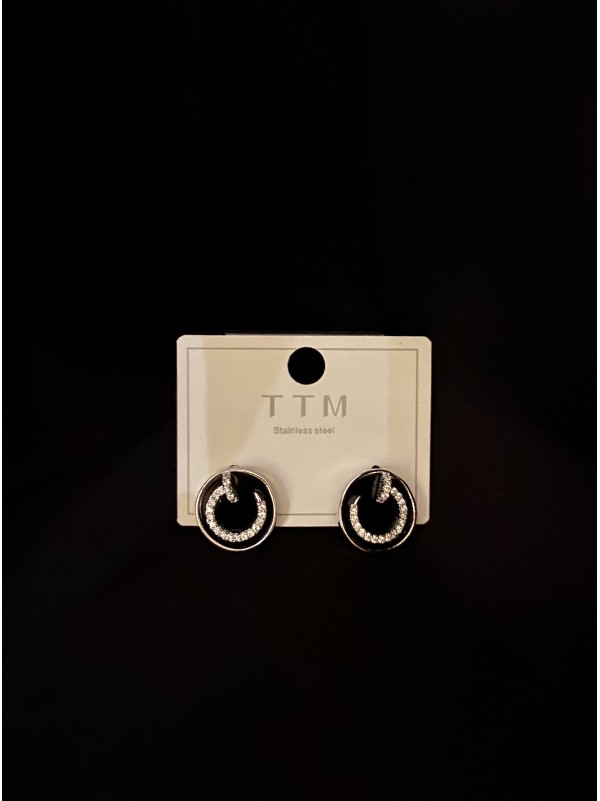 Сережки "Гвоздики" срібного кольору 31899