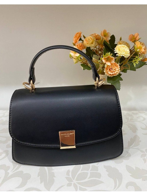 Маленька жіноча сумка з еко-шкіри чорного кольору 31925