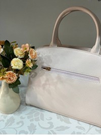 Ділова жіноча сумка із еко-шкіри пудрового кольору 31943