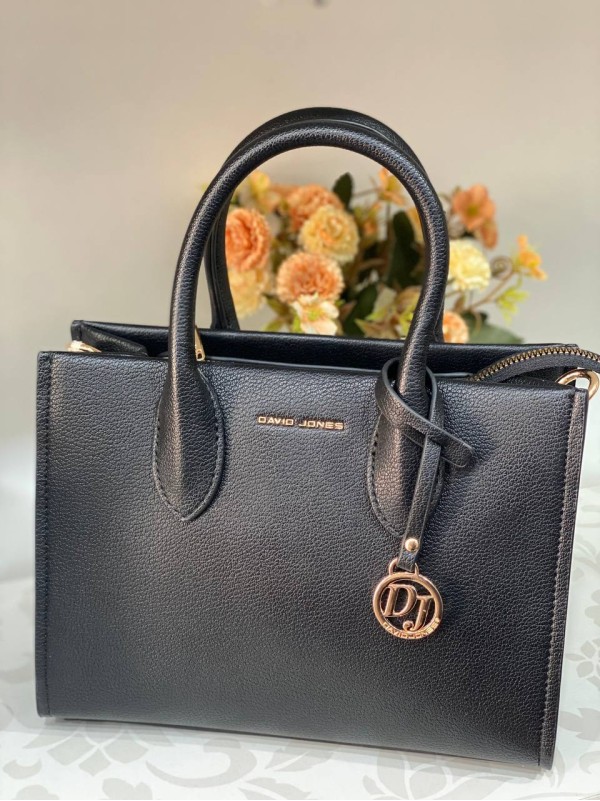 Ділова жіноча сумка із еко-шкіри чорного кольору 31959