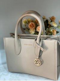 Ділова жіноча сумка із еко-шкіри бежевого кольору 31960