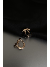 Сережки "Вишеньки" застібка - кільце золотого кольору 31963