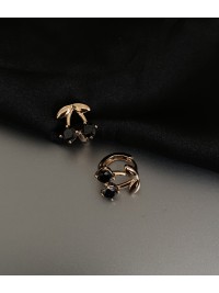 Сережки "Вишеньки" застібка - кільце золотого кольору 31963