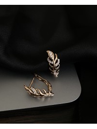 Сережки "Пір'їнки" англійський замок золотого кольору 31964