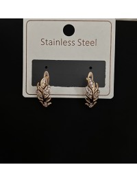 Сережки "Пір'їнки" англійський замок золотого кольору 31964