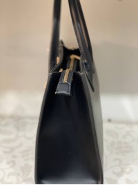 Ділова жіноча сумка із еко-шкіри чорного кольору 31997