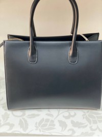 Ділова жіноча сумка із еко-шкіри чорного кольору 31997