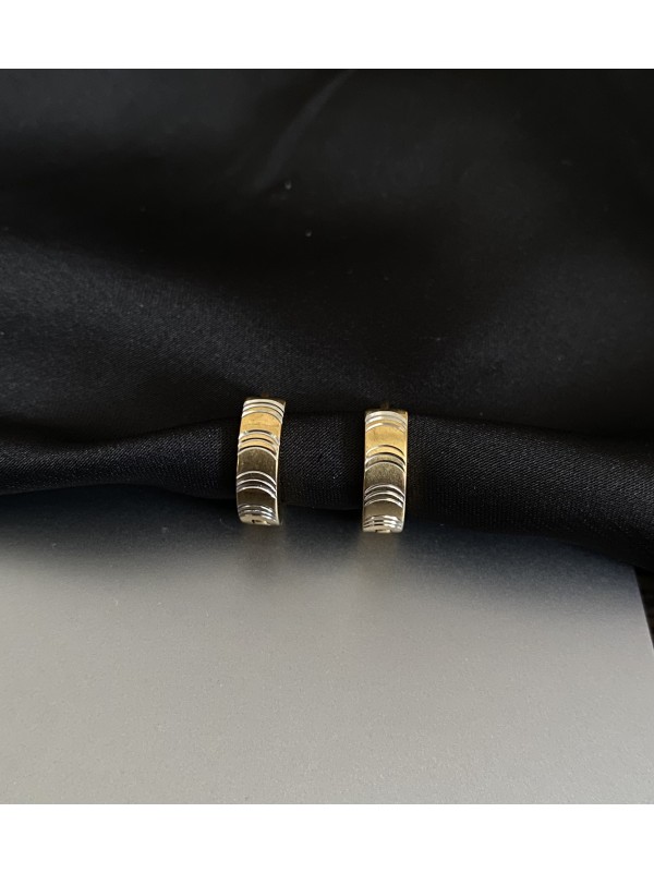 Сережки застібка - кільце золотого кольору 32012