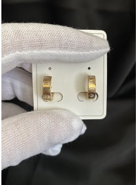 Сережки застібка - кільце золотого кольору 32012