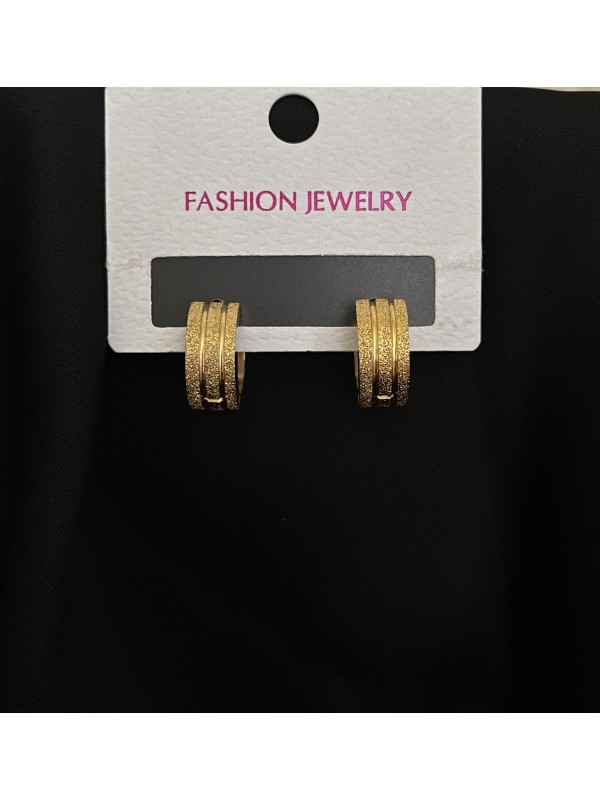 Сережки застібка - кільце золотого кольору 32014