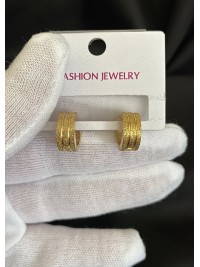 Сережки застібка - кільце золотого кольору 32014