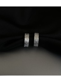 Сережки застібка - кільце срібного кольору 32015