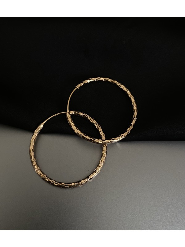 Сережки Кільця золотого кольору 32018