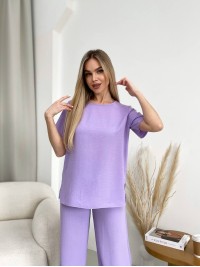 Жіночий прогулянковий костюм лавандового кольору 32029