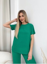Жіночий прогулянковий костюм зеленого кольору 32031