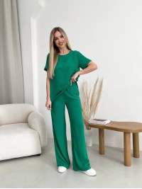 Жіночий прогулянковий костюм зеленого кольору 32031