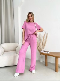 Жіночий прогулянковий костюм рожевого кольору 32033
