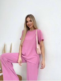 Жіночий прогулянковий костюм рожевого кольору 32033