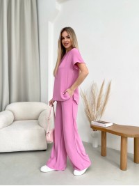 Жіночий прогулянковий костюм рожевого кольору 32033