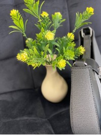 Маленька жіноча сумка-багет із еко-шкіри чорного кольору 32075