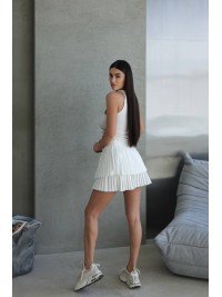 Легка спідниця-теніска білого кольору 32092