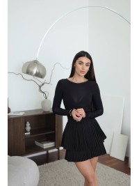 Легка спідниця-теніска чорного кольору 32095