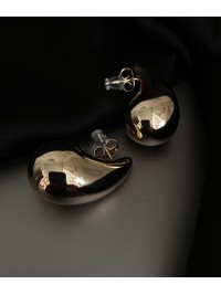 Сережки "Сльоза" штифтовий замок золотого кольору 32118