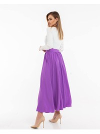 Жіноча легка спідниця міді фіолетового кольору 32130