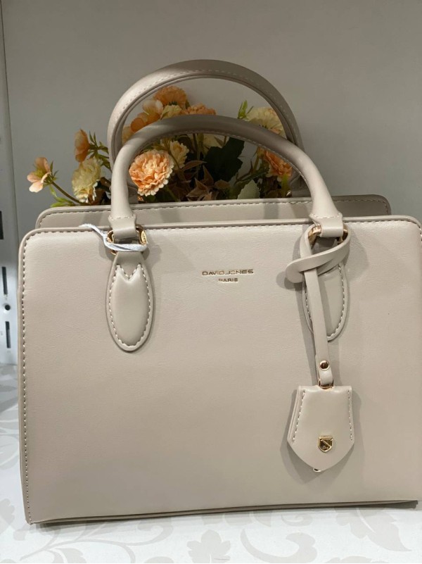 Жіноча базова сумка для роботи з еко-шкіри бежевого кольору 32195